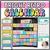 Pocket Chart Calendar - Retro Classroom Decor Bulletin Board