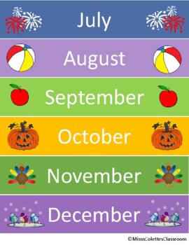 Pocket Chart Calendar Set by MissColettesClassroom | TpT