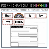 Pocket Chart Center FREEBIE for Kindergarten