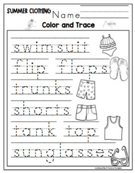 clothing sort and worksheets by preschool printable tpt
