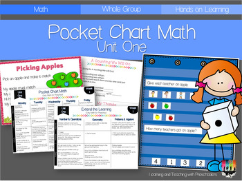 Preview of Pocket Chart Math Unit One