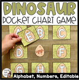 Pocket Chart Math and Literacy Game | Dinosaurs