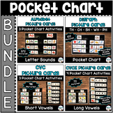 Pocket Chart Picture Card Phonics BUNDLE | Letters, CVC, C