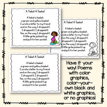 Pocket Chart Poem | A Tisket A Tasket | Poetry Center | Nursery Rhyme