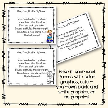 Pocket Chart Poem | One, Two, Buckle My Shoe | Poetry Center | Nursery ...