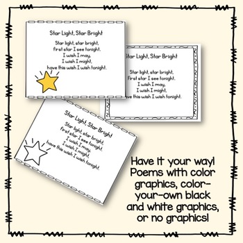 Pocket Chart Poem | Star Light, Star Bright | Poetry Center | Nursery Rhyme