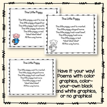 Pocket Chart Poem | This Little Piggy | Poetry Center | Nursery Rhyme