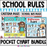 Pocket Chart Rules BUNDLE School Rules | Cafeteria Rules |