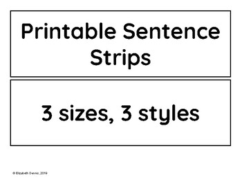 Custom Pocket Chart Printable Sentence Strips Blank To Print And Write