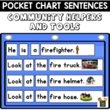 Pocket Chart Sentences - Community Helpers