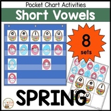 Pocket Chart Sorts Spring Short Vowels CVC Phonemes Scienc