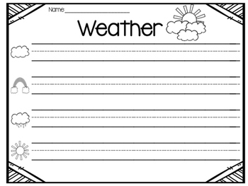 Pocket Chart Writing: Weather by Kindergarten Busy Bees | TpT