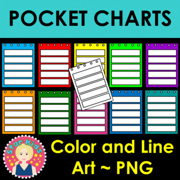 Preview of Pocket Charts Clipart - COMMERCIAL USE OK 