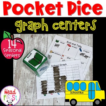 Preview of Pocket Dice Math Center for Graphing FOR EACH MONTH