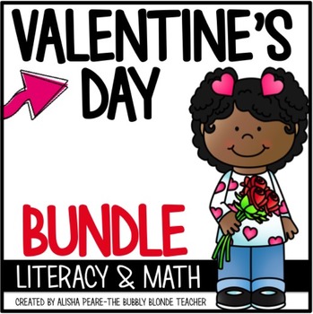 Valentine's Day Math and Literacy Centers by The Bubbly Blonde | TpT