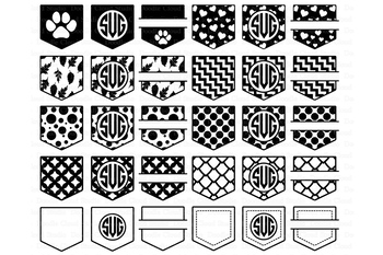 Download Pocket Patterns Svg Shirt Pocket Monogram Svg Files By Doodle Cloud Studio