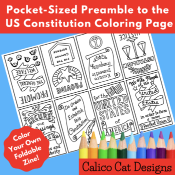 Preview of Pocket-Sized Preamble to the US Constitution