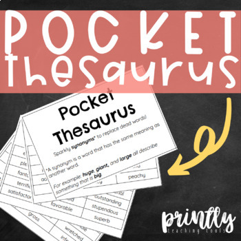 Preview of Pocket Thesaurus for Dead Words | Word Choice | Synonyms