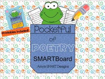 Preview of Pocketful of Poetry SMARTBoard lessons with Printables