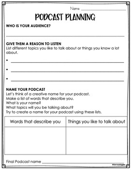 create your own podcast assignment
