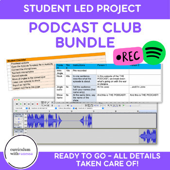 Preview of Podcast Club BUNDLE - Student Led Project/Extra Curricular Ready to Go!