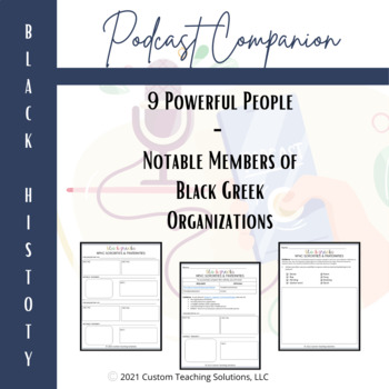 Preview of Podcast Companion Activity - Black Greek Organizations