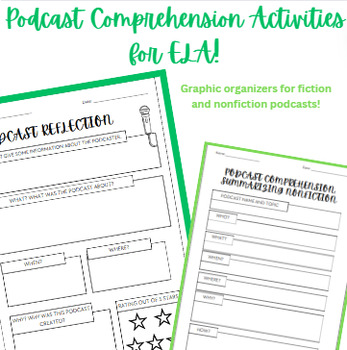 Preview of Podcast Comprehension Graphic Organizers