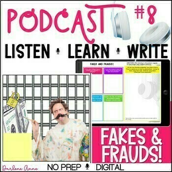 Preview of Podcast Listening Skills, Mystery Picture, Writing Activities 