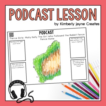 Preview of Podcast Listening Worksheets Molly Kelly and The Rabbit-Proof Fence