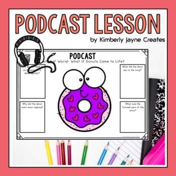 Preview of Podcast Listening Worksheets What If Donuts Came to Life Story