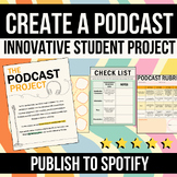 Podcast Project Template | Complete Teacher/Student Guide 