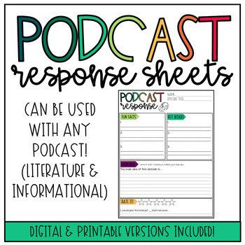 Preview of Podcast Response Sheets!