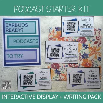 Preview of Podcast Starter Kit: Bulletin Board + Listening Guides