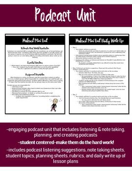 Preview of Podcast Unit from listening to creating!