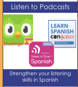 Preview of Podcast worksheets/ Hoja de trabajo Spanish/Español