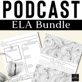 Podcasts in the classroom BUNDLE : Podcast worksheets, podcast units, podcasts