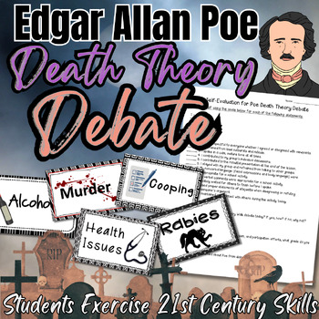 Preview of Edgar Allan Poe Death Theory Debate: Research, Analyze, Synthesize, Gallery Walk