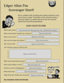 Poe Scavenger Hunt worksheet (Google Slides w/Editable Tex