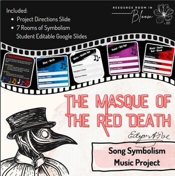 Preview of The Masque of the Red Death by Poe: Symbolism Song Lyric Project