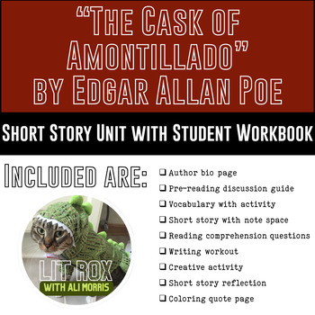 Preview of Poe's Cask of Amontillado Short Story Student Workbook Complete Mini Unit