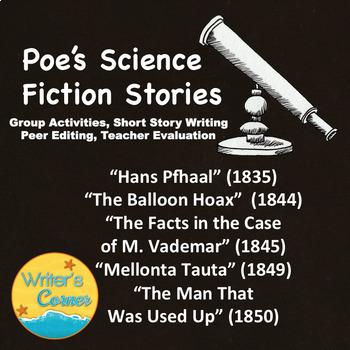 Preview of Poe Science Fiction Stories - Short Story Writing - Peer Review Writing Fluency