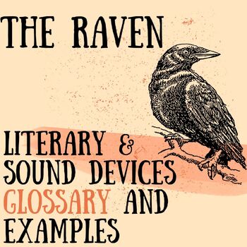 Preview of Poe's "The Raven" Figurative Language & Sound Devices Glossary with Examples