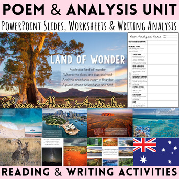 Preview of Poem About Australia | Land of Wonder | Reading & Writing Analysis & PowerPoint