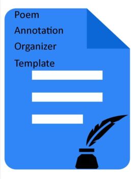 Preview of Poem Annotation Graphic Organizer Template