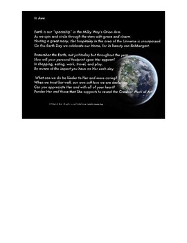 Preview of Poem Celebrating the Earth with Questions and Answers