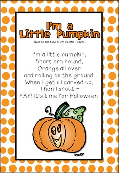 Poem - I'm a Little Pumpkin FREEBIE by Little Bookish Teacher | TpT
