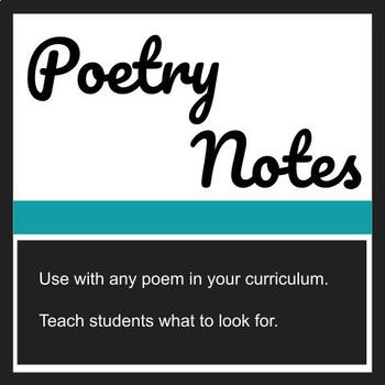 Poem Notes Sheet by With a Latte in my Hand | TPT