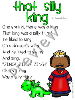 Poem Short Story With Ing That Silly King Simplified Teaching