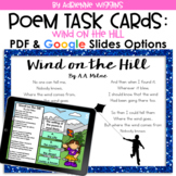 Poem Test Prep Task Cards: Wind on the Hill (Google & PDF)