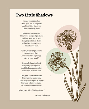 Preview of Poem: Two Little Shadows